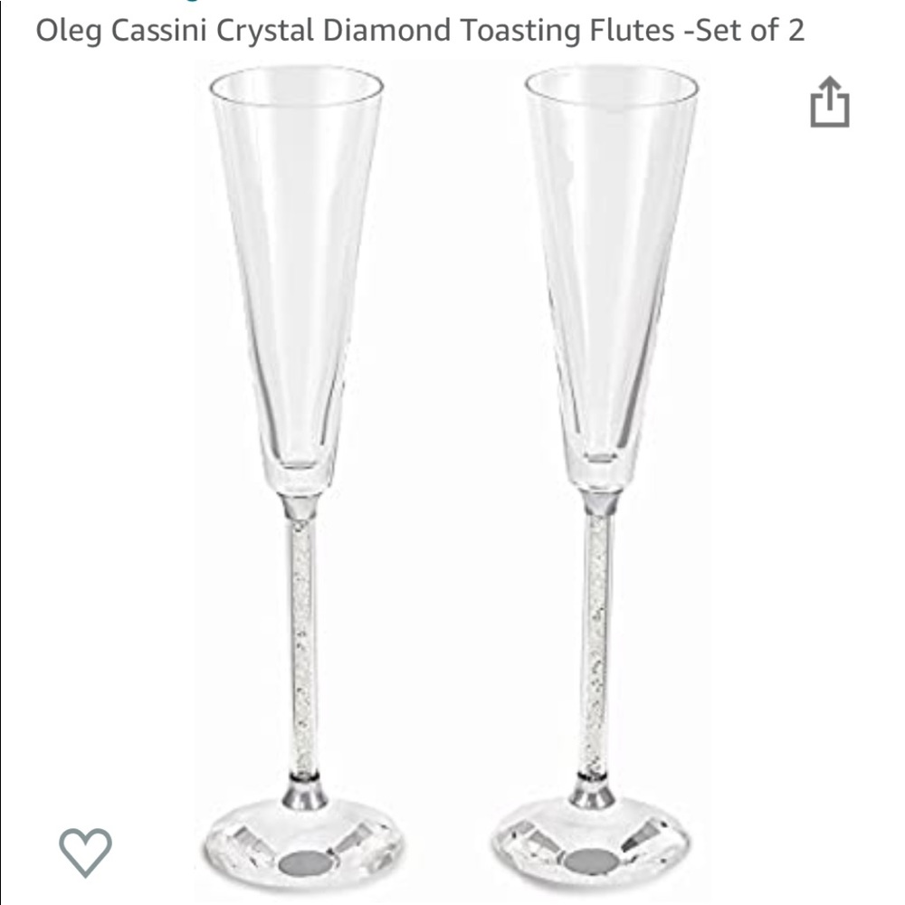 Wedding toasting flues and knife/cake set
